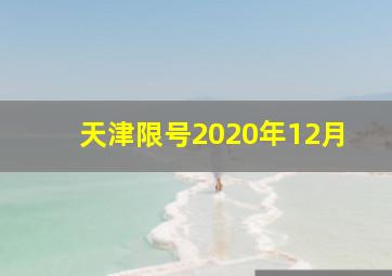 天津限号2020年12月