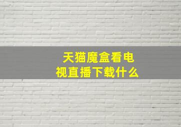 天猫魔盒看电视直播下载什么