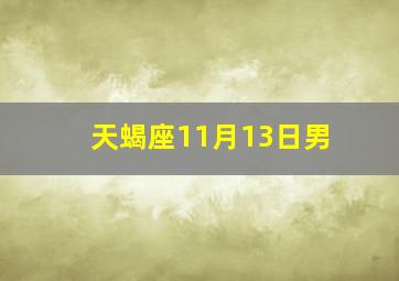 天蝎座11月13日男