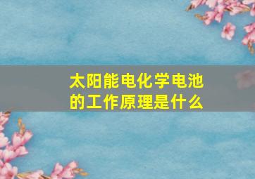 太阳能电化学电池的工作原理是什么