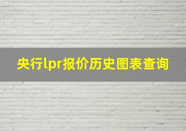 央行lpr报价历史图表查询