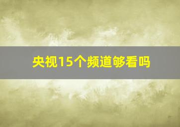 央视15个频道够看吗