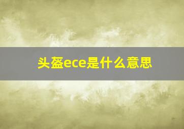 头盔ece是什么意思