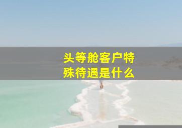 头等舱客户特殊待遇是什么