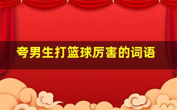 夸男生打篮球厉害的词语