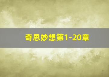 奇思妙想第1-20章