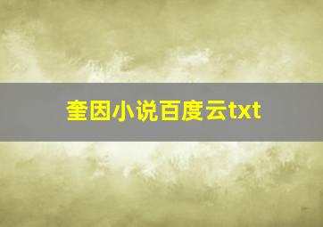 奎因小说百度云txt