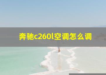 奔驰c260l空调怎么调