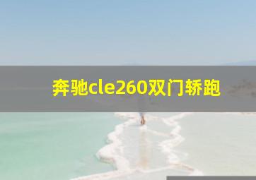 奔驰cle260双门轿跑