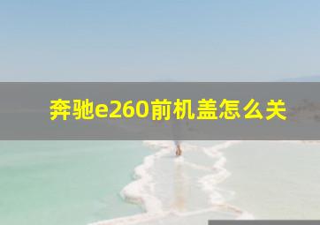 奔驰e260前机盖怎么关