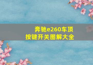 奔驰e260车顶按键开关图解大全