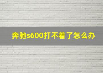 奔驰s600打不着了怎么办