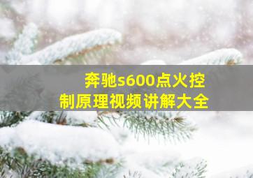 奔驰s600点火控制原理视频讲解大全