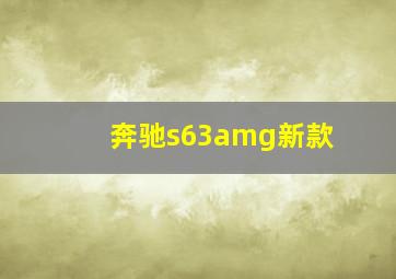 奔驰s63amg新款