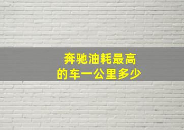 奔驰油耗最高的车一公里多少