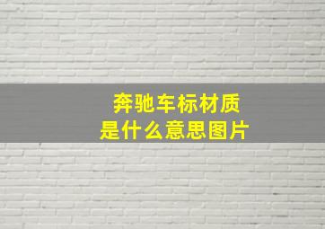 奔驰车标材质是什么意思图片