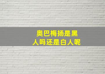 奥巴梅扬是黑人吗还是白人呢