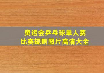 奥运会乒乓球单人赛比赛规则图片高清大全