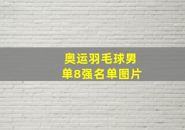 奥运羽毛球男单8强名单图片