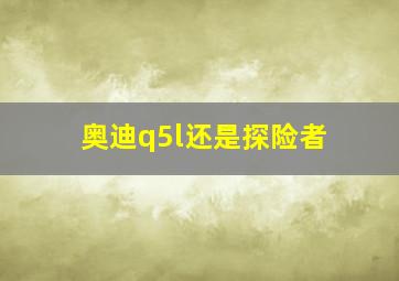 奥迪q5l还是探险者