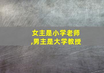 女主是小学老师,男主是大学教授