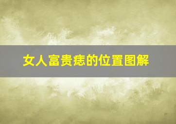 女人富贵痣的位置图解