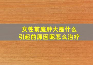 女性前庭肿大是什么引起的原因呢怎么治疗