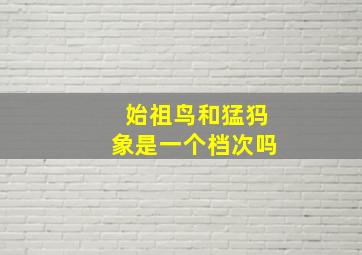 始祖鸟和猛犸象是一个档次吗