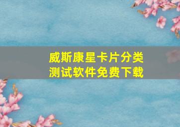 威斯康星卡片分类测试软件免费下载