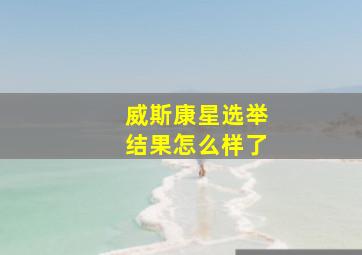 威斯康星选举结果怎么样了