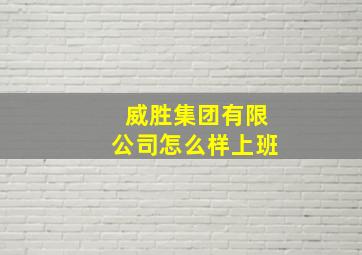 威胜集团有限公司怎么样上班