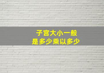 子宫大小一般是多少乘以多少