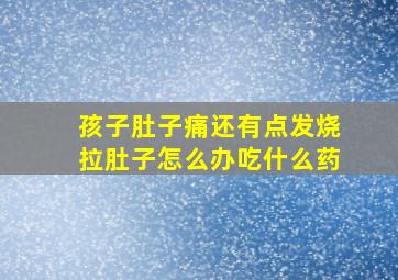 孩子肚子痛还有点发烧拉肚子怎么办吃什么药