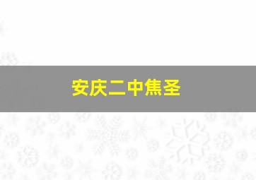 安庆二中焦圣