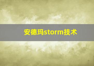 安德玛storm技术