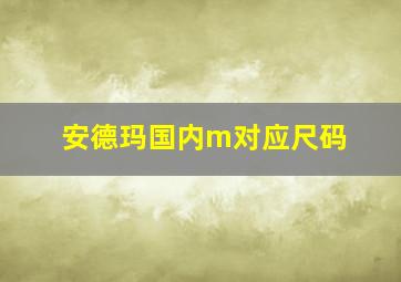 安德玛国内m对应尺码