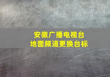 安徽广播电视台地面频道更换台标