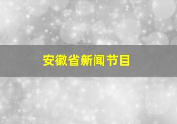 安徽省新闻节目