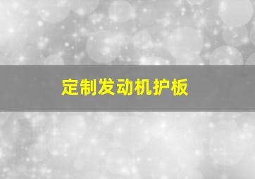 定制发动机护板