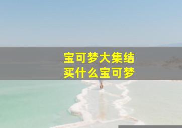 宝可梦大集结买什么宝可梦