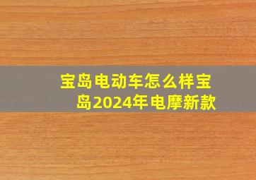 宝岛电动车怎么样宝岛2024年电摩新款