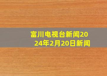 富川电视台新闻2024年2月20日新闻