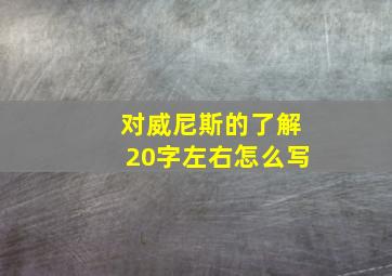 对威尼斯的了解20字左右怎么写