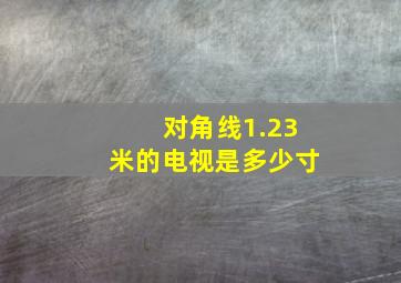 对角线1.23米的电视是多少寸