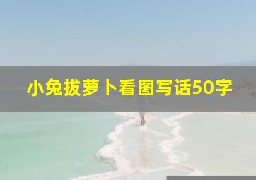 小兔拔萝卜看图写话50字