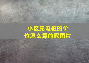 小区充电桩的价位怎么算的呢图片