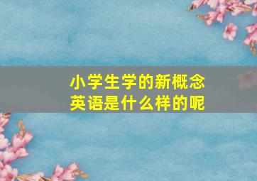 小学生学的新概念英语是什么样的呢