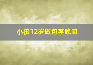 小孩12岁做包茎晚嘛