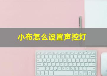 小布怎么设置声控灯