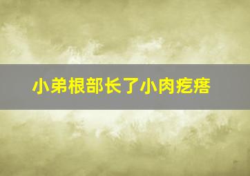 小弟根部长了小肉疙瘩